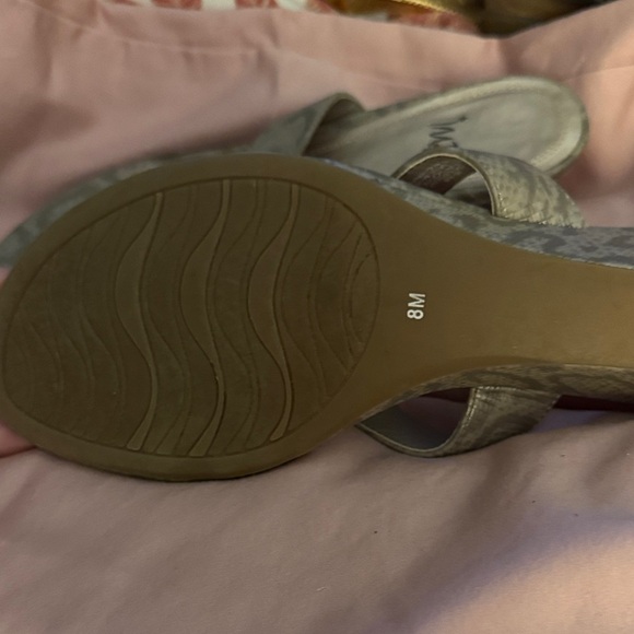 Impo Women's Snakeskin Pattern Sandals with Silver Accents - Picture 3 of 4